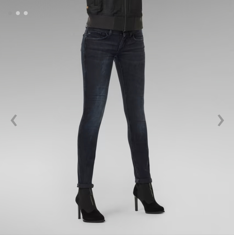 G-Star Lynn Mid Skinny Jean - Dark Aged 25x28